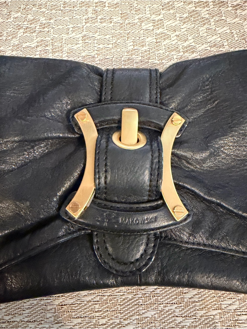 B. Makowsky black shoulder bag convertible clutch - Picture 2 of 8